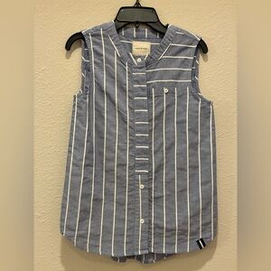 Blue and White Striped Sleeveless Top Court & Rowe XXS